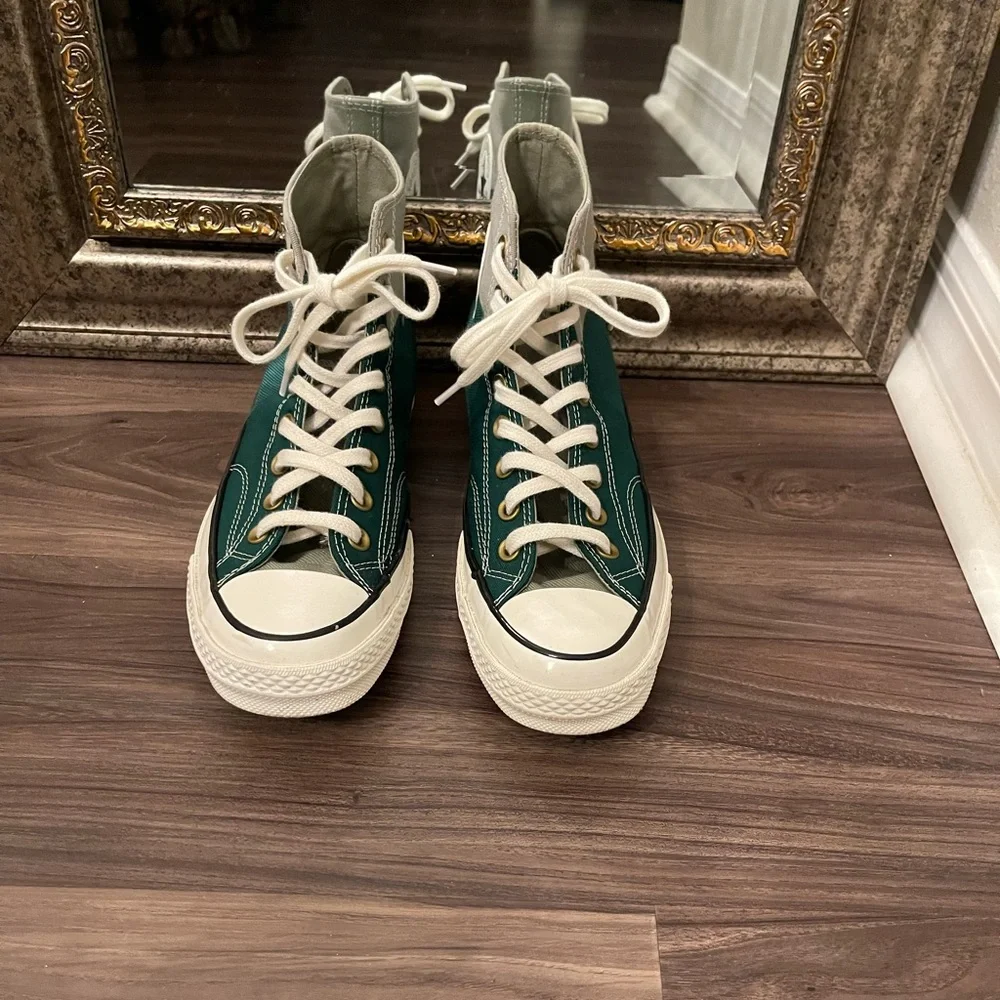 Converse Unisex Chuck 70 Colorblock Sneakers, Light Field Surplus, Green - Picture 2 of 8